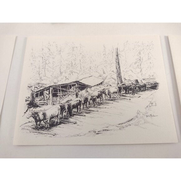 8 Hasty Note Cards Canadian Historical Drawings Art Prints Tonia Marks 1960s - Picture 8 of 13